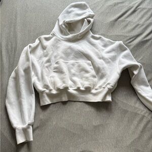 TNA Aritiza White Cropped Hoodie